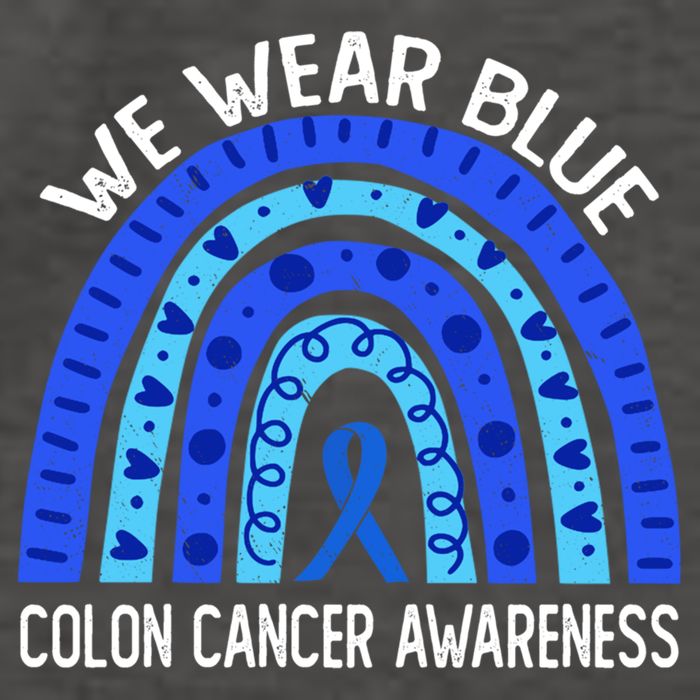 We Wear Blue Rainbow For Colon Cancer Awareness Meaningful Gift Vector Backpack