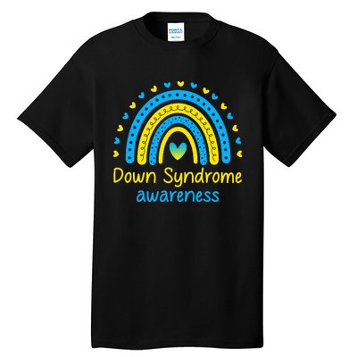 We Wear Blue And Yellow Down Syndrome Awareness Tall T-Shirt