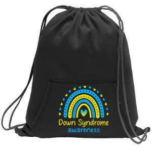 We Wear Blue And Yellow Down Syndrome Awareness Sweatshirt Cinch Pack Bag