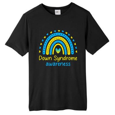 We Wear Blue And Yellow Down Syndrome Awareness Tall Fusion ChromaSoft Performance T-Shirt