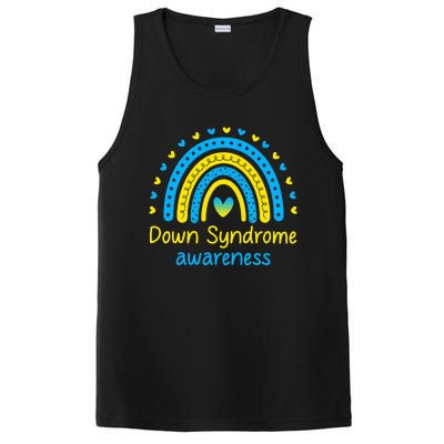 We Wear Blue And Yellow Down Syndrome Awareness PosiCharge Competitor Tank