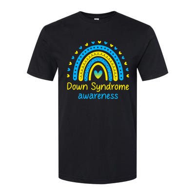 We Wear Blue And Yellow Down Syndrome Awareness Softstyle CVC T-Shirt