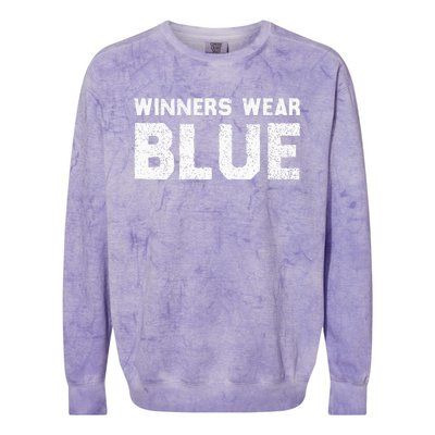 Winners Wear Blue Spirit Wear Team Game Color War Colorblast Crewneck Sweatshirt