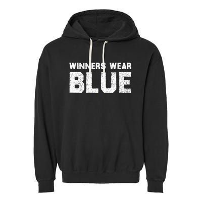 Winners Wear Blue Spirit Wear Team Game Color War Garment-Dyed Fleece Hoodie