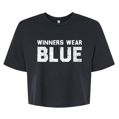 Winners Wear Blue Spirit Wear Team Game Color War Bella+Canvas Jersey Crop Tee