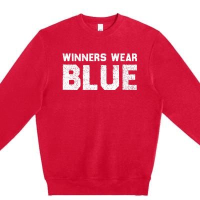 Winners Wear Blue Spirit Wear Team Game Color War Premium Crewneck Sweatshirt