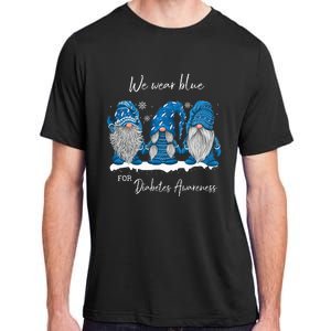 We Wear Blue For Diabetes Awareness Gnomes T1D Adult ChromaSoft Performance T-Shirt