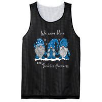 We Wear Blue For Diabetes Awareness Gnomes T1D Mesh Reversible Basketball Jersey Tank