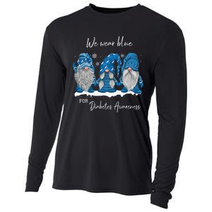 We Wear Blue For Diabetes Awareness Gnomes T1D Cooling Performance Long Sleeve Crew