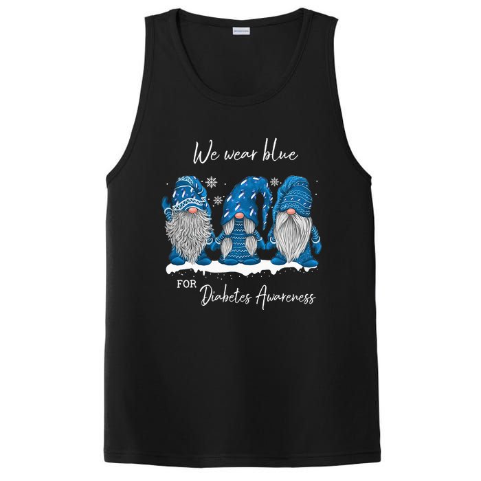 We Wear Blue For Diabetes Awareness Gnomes T1D PosiCharge Competitor Tank