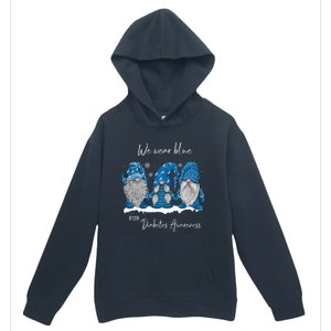 We Wear Blue For Diabetes Awareness Gnomes T1D Urban Pullover Hoodie