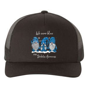 We Wear Blue For Diabetes Awareness Gnomes T1D Yupoong Adult 5-Panel Trucker Hat