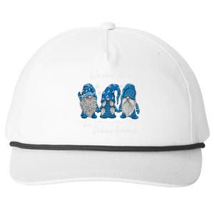 We Wear Blue For Diabetes Awareness Gnomes T1D Snapback Five-Panel Rope Hat