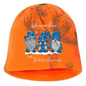 We Wear Blue For Diabetes Awareness Gnomes T1D Kati - Camo Knit Beanie