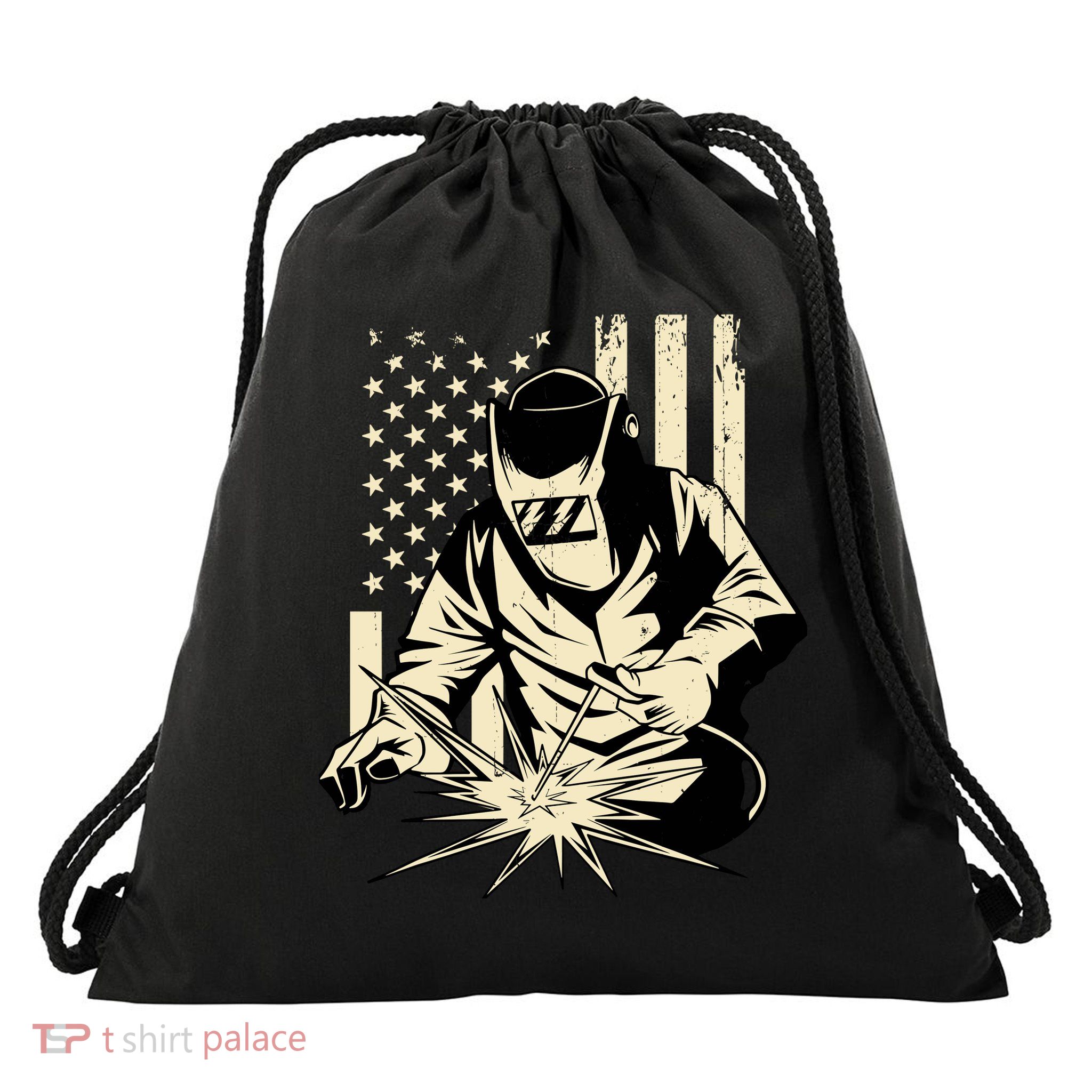 Welder Welding Blacksmith Metal Worker Fabricator Drawstring Bag