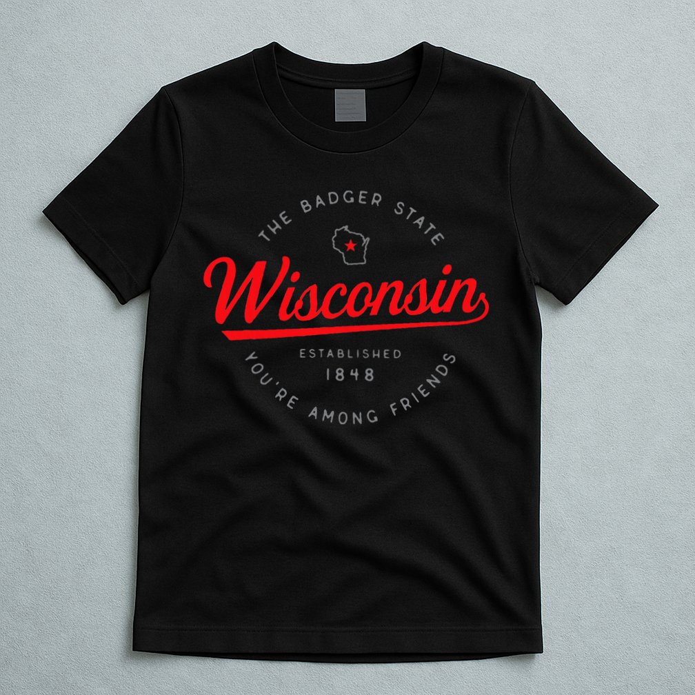 Wisconsin Wi Badger State YouRe Among Friends In Wisconsin T-Shirt
