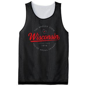 Wisconsin Wi Badger State YouRe Among Friends In Wisconsin Mesh Reversible Basketball Jersey Tank