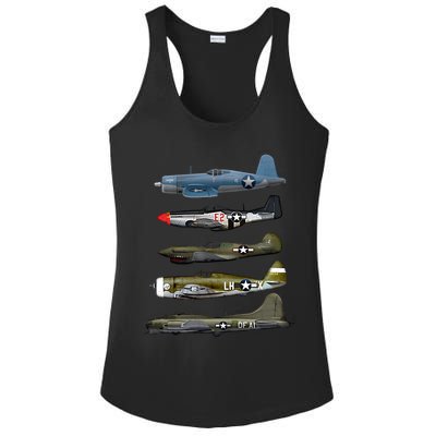 Ww2 Warplane Bgreat Gift17 P51 Mustang F4u Corsair P40 Warhawk Gift Ladies PosiCharge Competitor Racerback Tank
