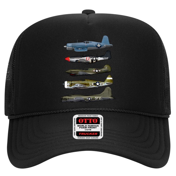 Ww2 Warplane Bgreat Gift17 P51 Mustang F4u Corsair P40 Warhawk Gift Trucker Hat