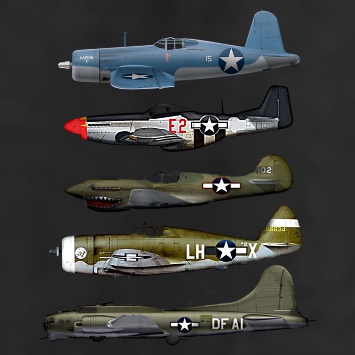 Ww2 Warplane Bgreat Gift17 P51 Mustang F4u Corsair P40 Warhawk Gift Trucker Hat