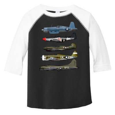 Ww2 Warplane Bgreat Gift17 P51 Mustang F4u Corsair P40 Warhawk Gift Toddler Fine Jersey T-Shirt