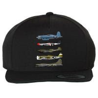 Ww2 Warplane Bgreat Gift17 P51 Mustang F4u Corsair P40 Warhawk Gift Wool Snapback Cap