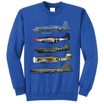 Ww2 Warplane Bgreat Gift17 P51 Mustang F4u Corsair P40 Warhawk Gift Sweatshirt