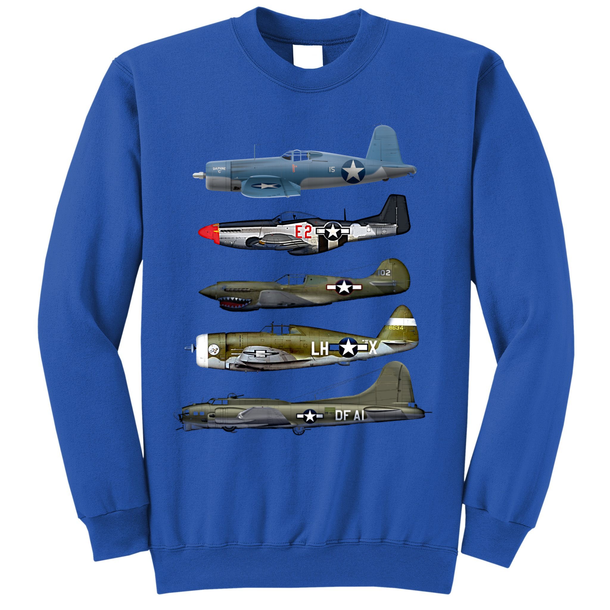Ww2 Warplane Bgreat Gift17 P51 Mustang F4u Corsair P40 Warhawk Gift Sweatshirt