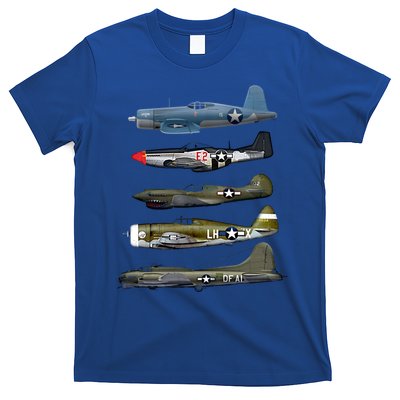 Ww2 Warplane Bgreat Gift17 P51 Mustang F4u Corsair P40 Warhawk Gift T-Shirt