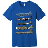 Ww2 Warplane Bgreat Gift17 P51 Mustang F4u Corsair P40 Warhawk Gift Premium T-Shirt
