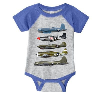 Ww2 Warplane Bgreat Gift17 P51 Mustang F4u Corsair P40 Warhawk Gift Infant Baby Jersey Bodysuit