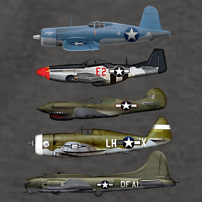 Ww2 Warplane Bgreat Gift17 P51 Mustang F4u Corsair P40 Warhawk Gift Vector Backpack