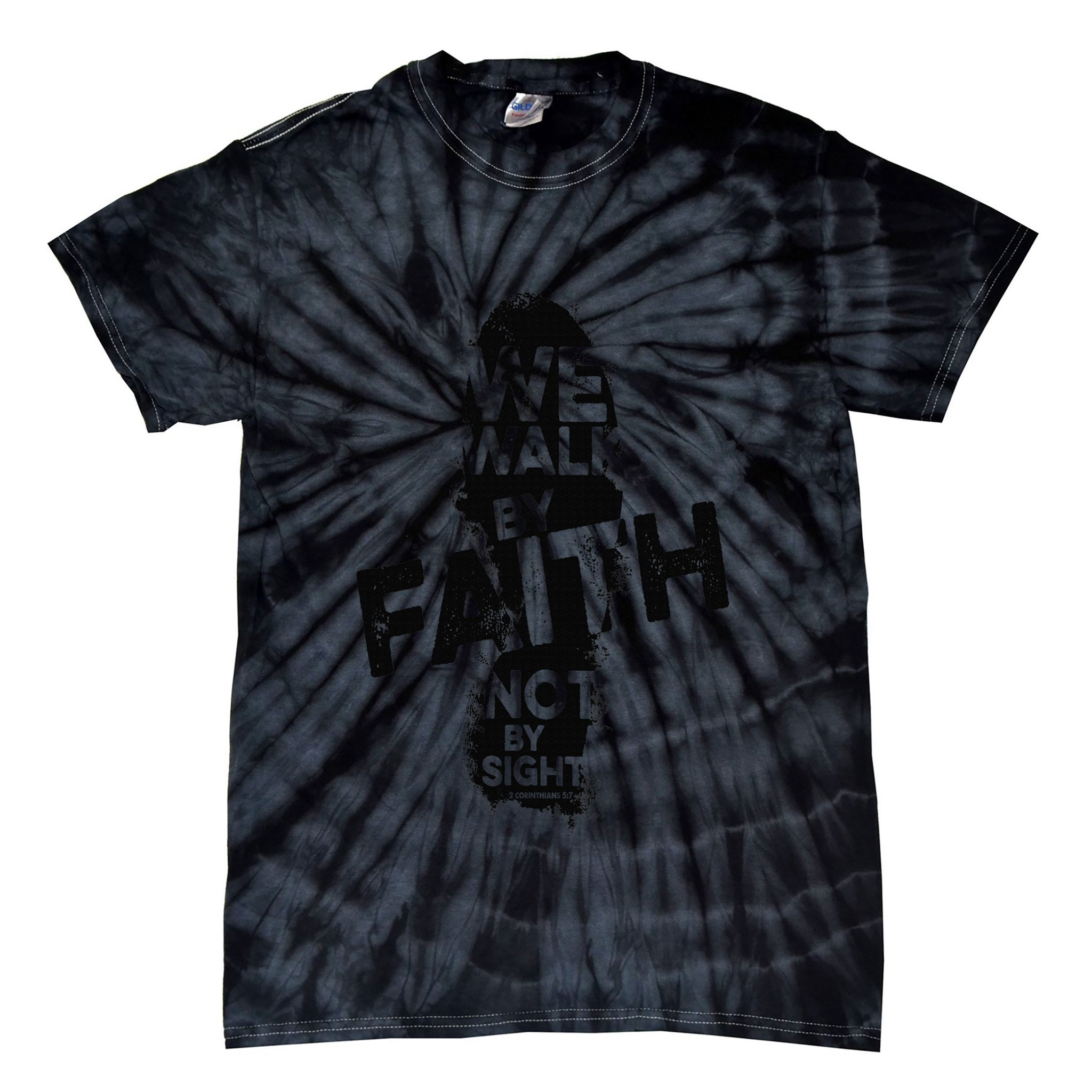 We Walk By Faith Not By Sight Christian Faith in God Vintage Tie-Dye T-Shirt