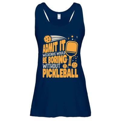 Weekends Would Be Boring Without Pickleball Player Premium Ladies Essential Flowy Tank