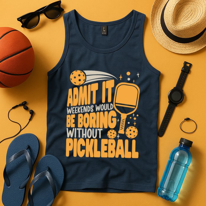 Weekends Would Be Boring Without Pickleball Player Premium Tank Top