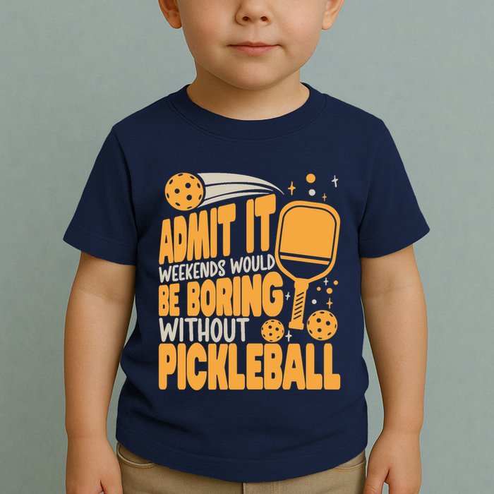 Weekends Would Be Boring Without Pickleball Player Premium Toddler T-Shirt