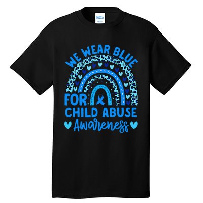 We Wear Blue Child Abuse Prevention Child Abuse Awareness Tall T-Shirt