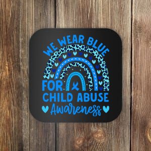 We Wear Blue Child Abuse Prevention Child Abuse Awareness Coaster