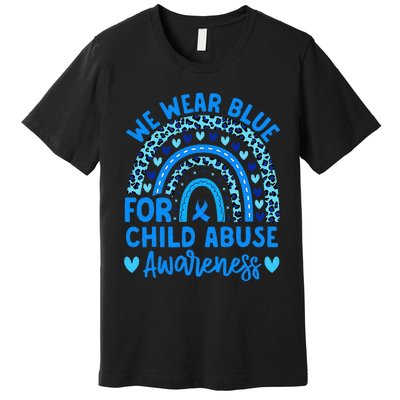 We Wear Blue Child Abuse Prevention Child Abuse Awareness Premium T-Shirt