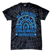 We Wear Blue Child Abuse Prevention Child Abuse Awareness Tie-Dye T-Shirt