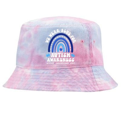 We Wear Blue For Autism Awareness Tie-Dyed Bucket Hat