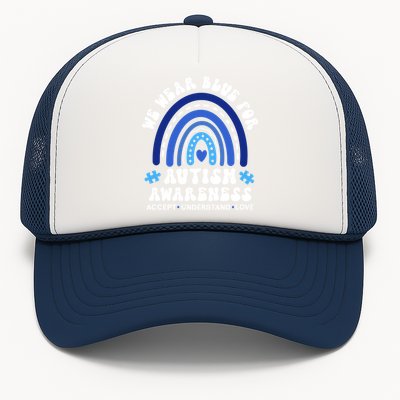 We Wear Blue For Autism Awareness Trucker Hat