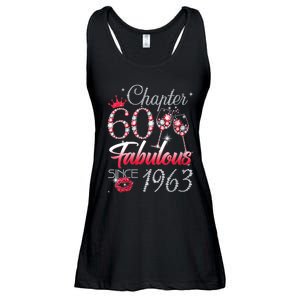 WoM.e.ns WoM.e.ns Chapter 60 Fabulous Since 1963 60th Birthday Queen V-Neck Ladies Essential Flowy Tank