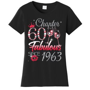 WoM.e.ns WoM.e.ns Chapter 60 Fabulous Since 1963 60th Birthday Queen V-Neck Women's T-Shirt