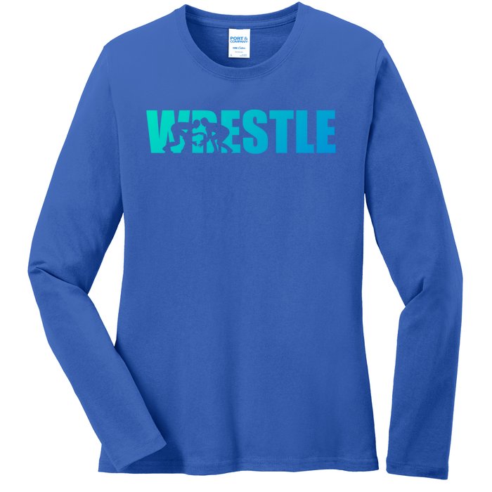 Wrestle Wrestling Cool Gift Ladies Long Sleeve Shirt