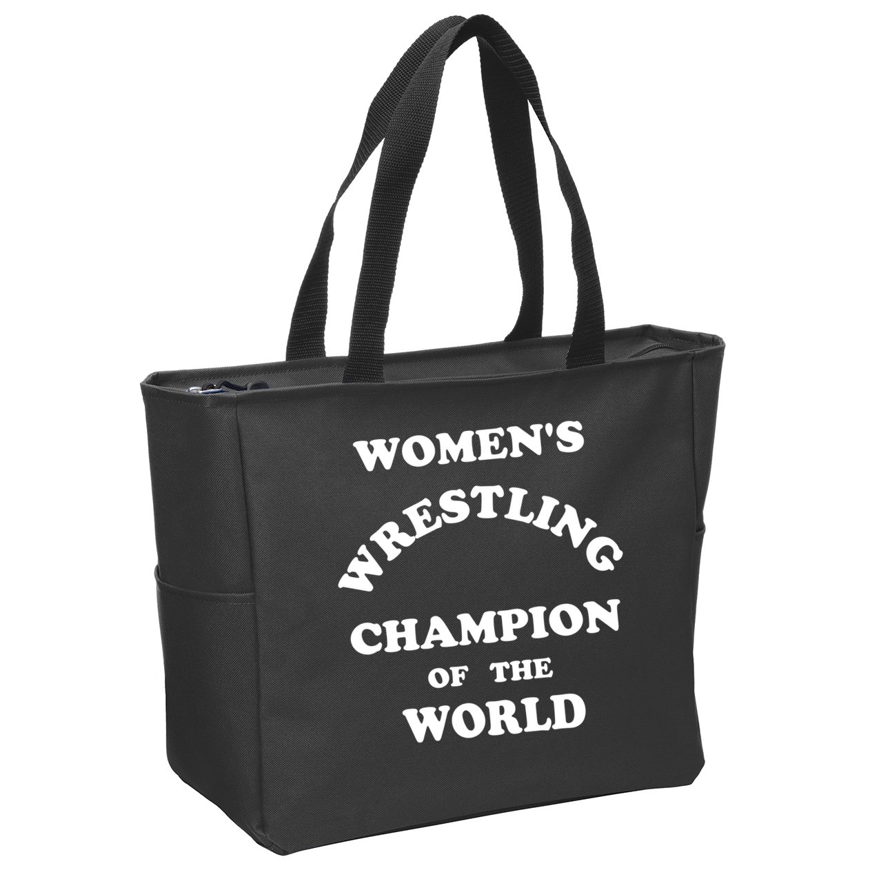 Women's Wrestling Champion Of The World Zip Tote Bag