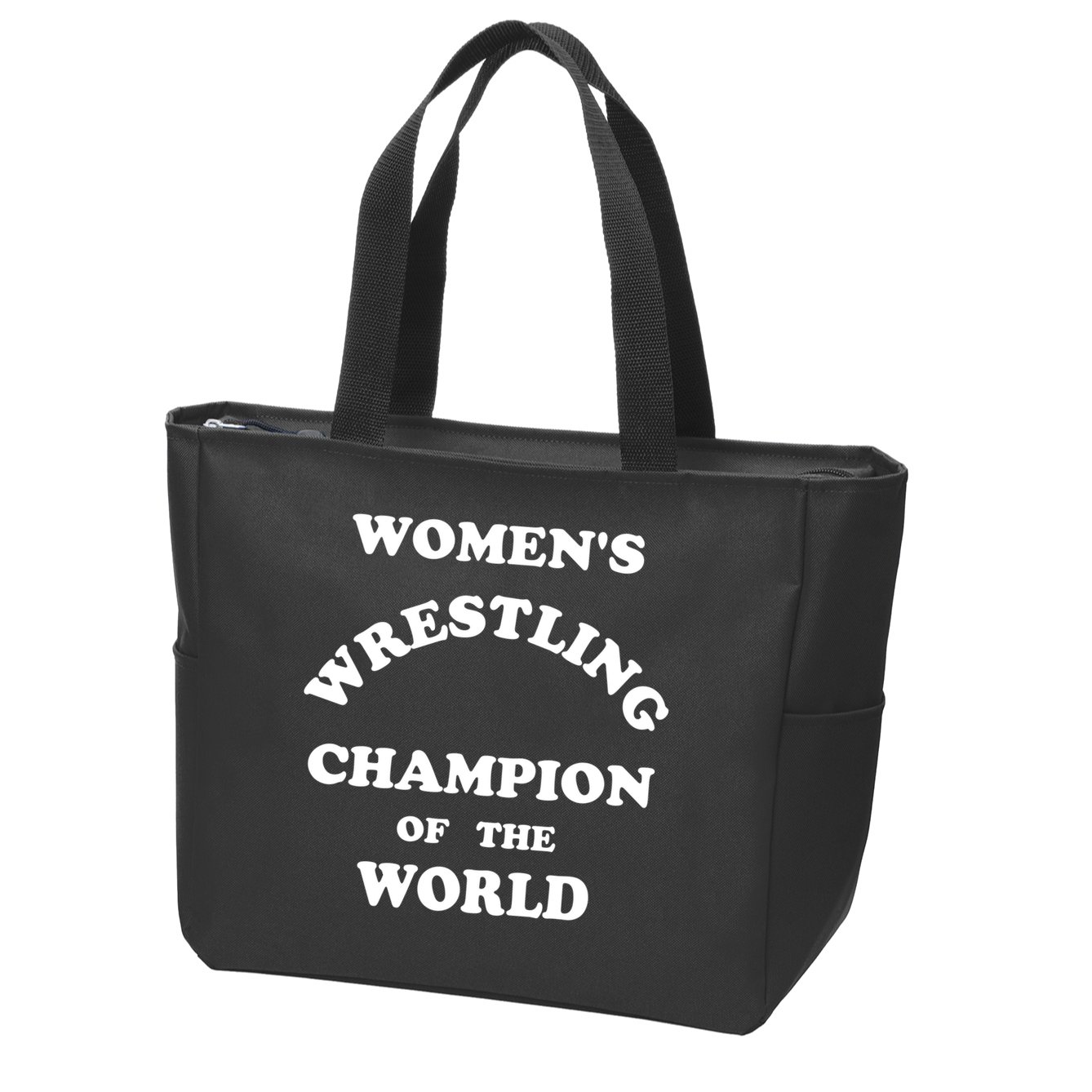 Women's Wrestling Champion Of The World Zip Tote Bag
