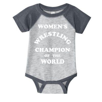 Women's Wrestling Champion Of The World Infant Baby Jersey Bodysuit