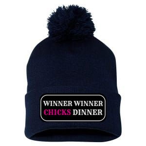 Winner Winner Chicks Dinner Pom Pom 12in Knit Beanie