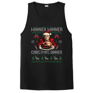 Winner Winner Christmas Dinner Santa Trump Ugly Sweater Xmas PosiCharge Competitor Tank